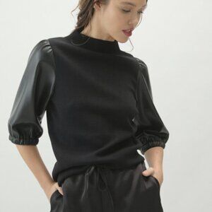 MELISSA NEPTON MARLEE TOP IN BLACK Size SMall